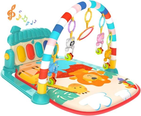 Musical Baby Play Gym & Activity Mat with Hanging Toys