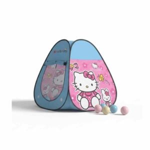Hello Kitty Kids Play Tent with Ball Pit – Pop-Up Princess Playhouse