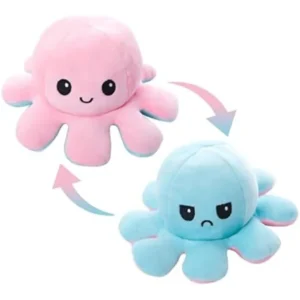 Reversible plush octopus toy