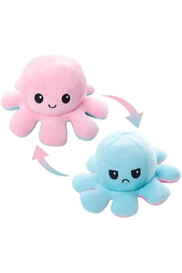 Reversible plush octopus toy