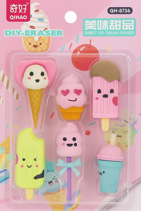 6-Piece Children's Eraser Set