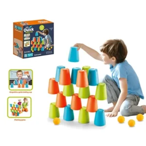24-piece stacking and nesting cup building set